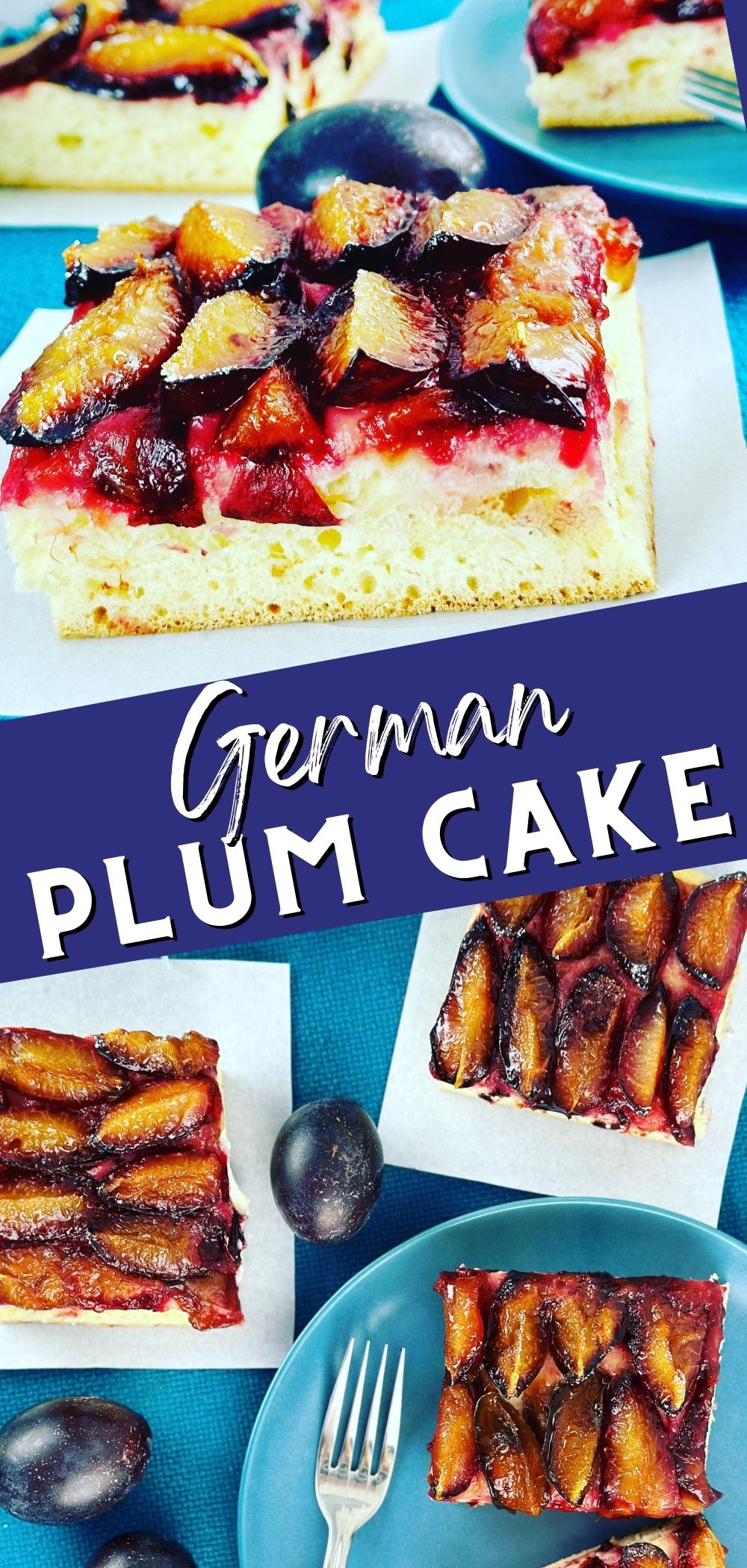 German Plum Cake slices