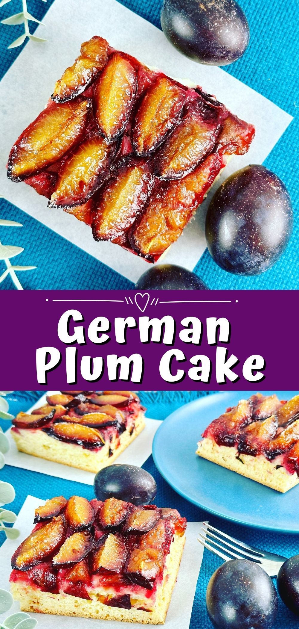 German Plum Cake slices