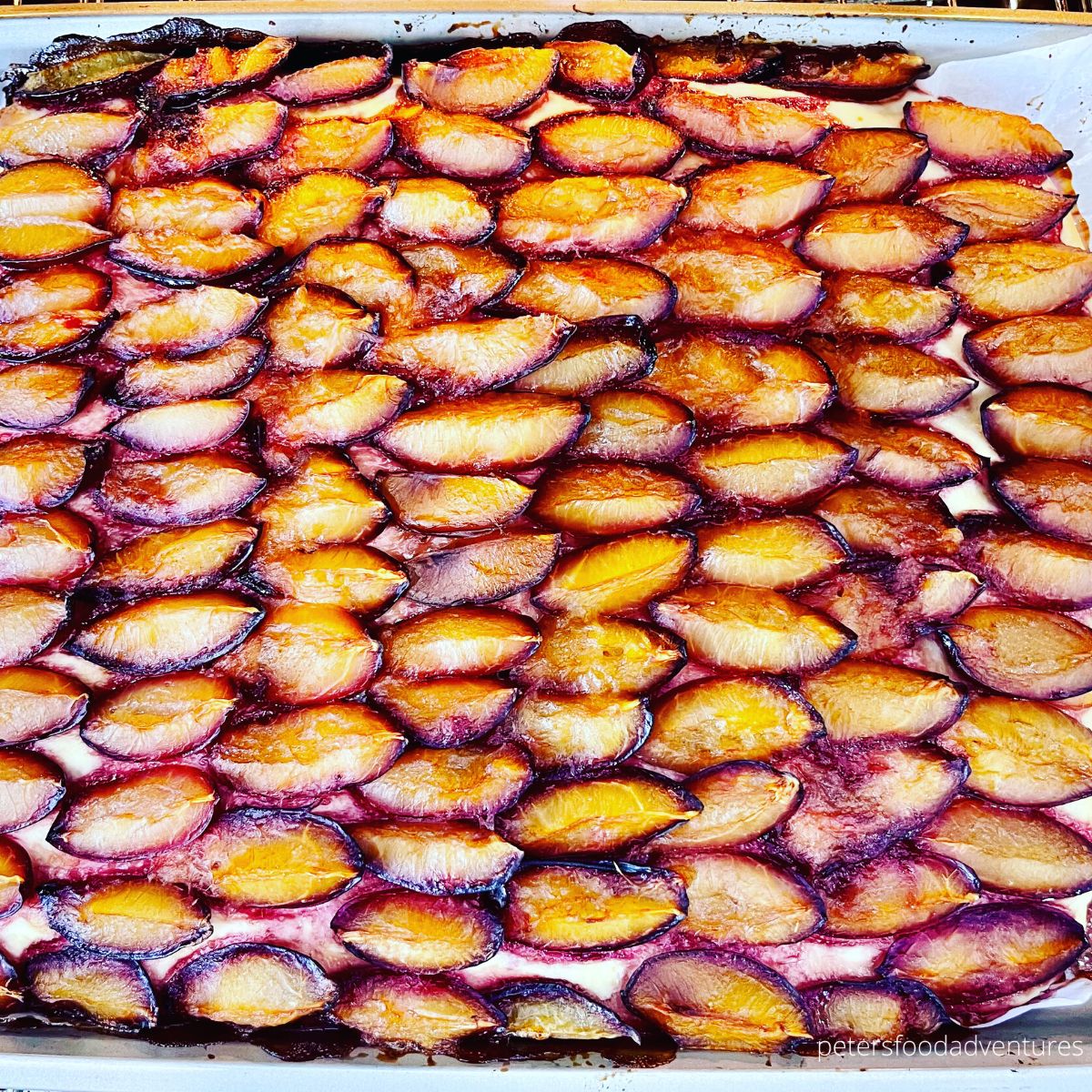 plum layers cake