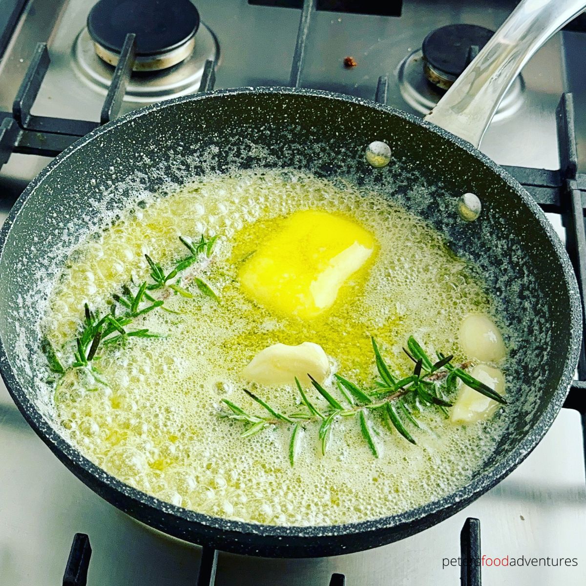 butter garlic rosemary infusion