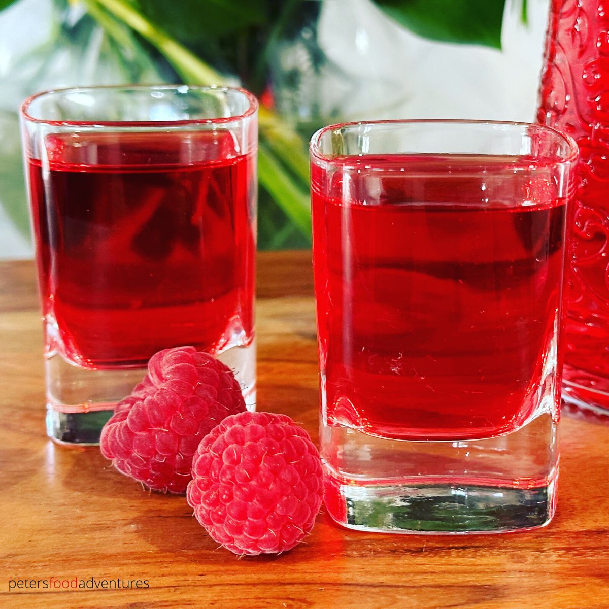 raspberry vodka in glass