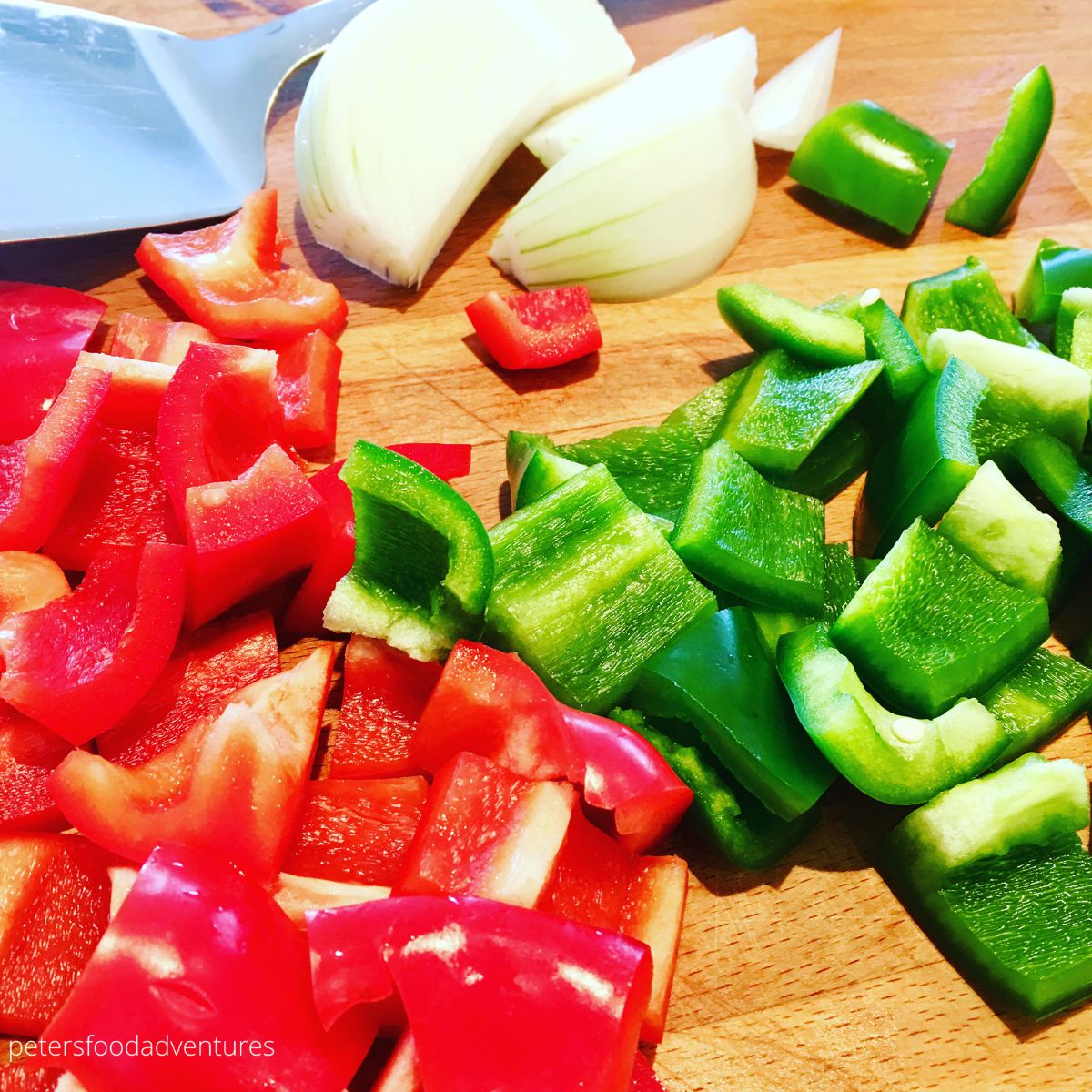 sliced peppers for sweet n sour