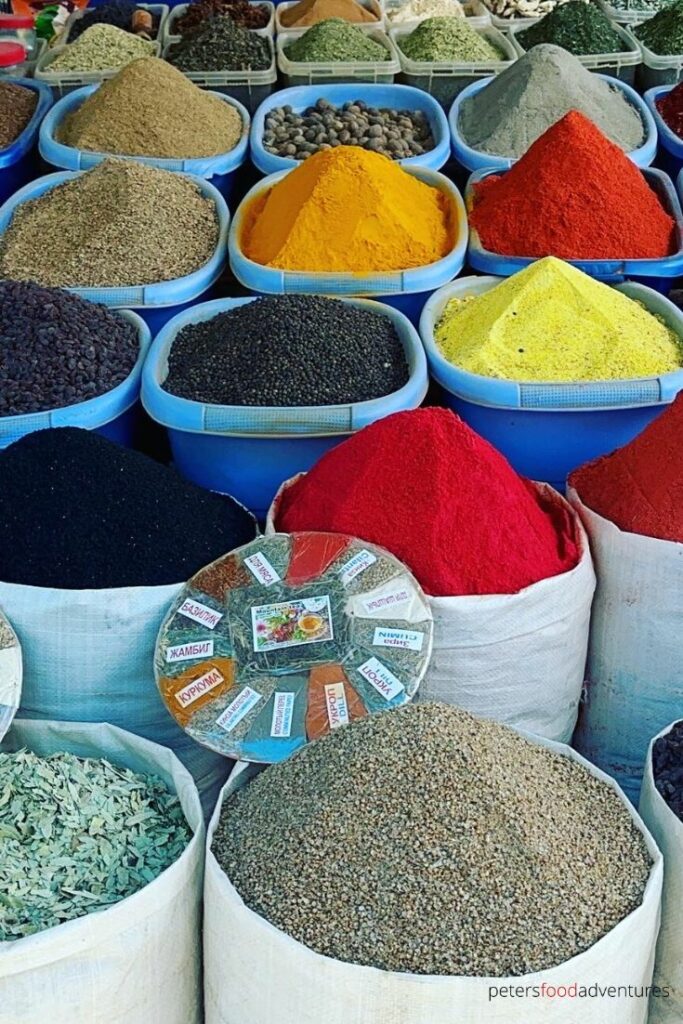 chorsu bazaar spices in bags