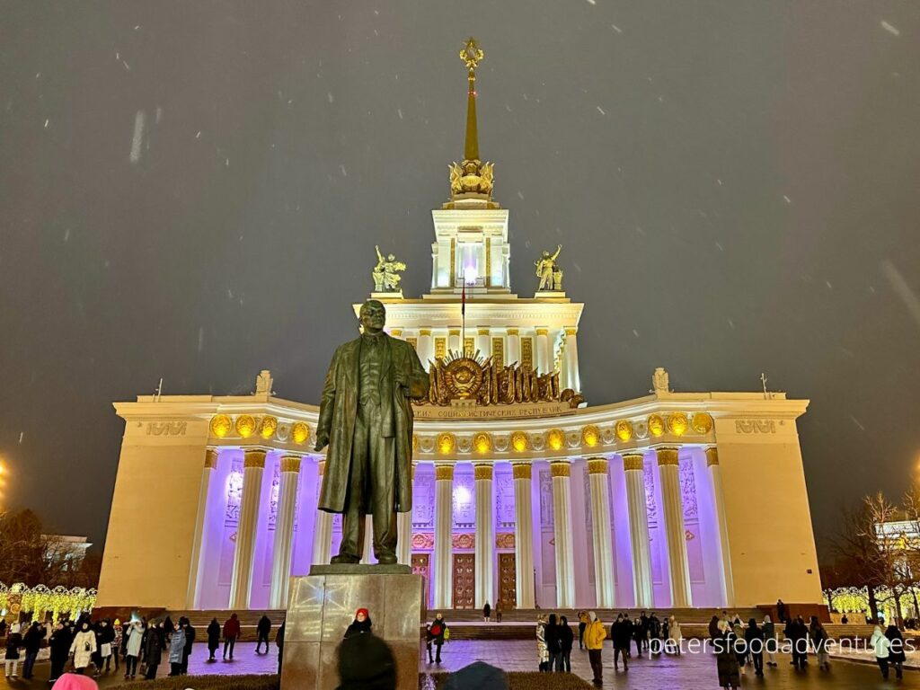 winter vdnh with Lenin