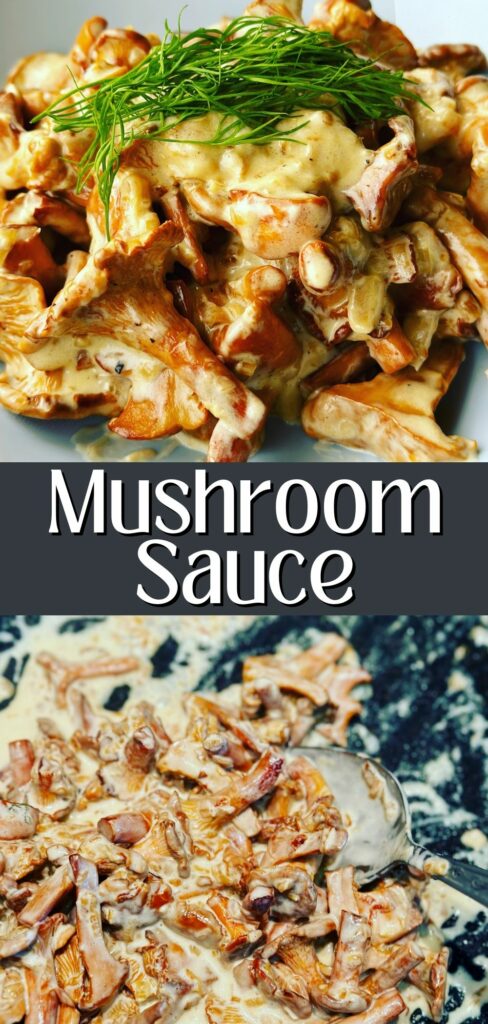 mushroom sauce pinterest pin
