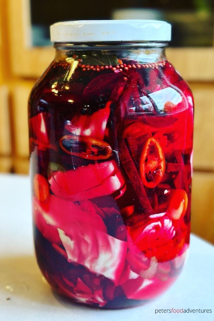 georgian cabbage in glass jar