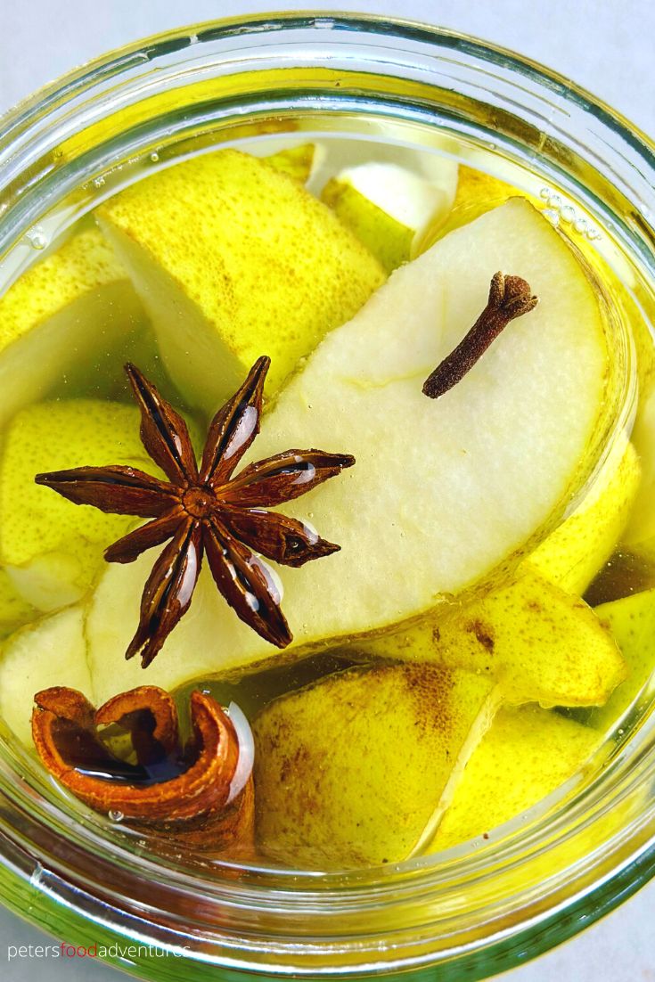 pear vodka infusing with spices
