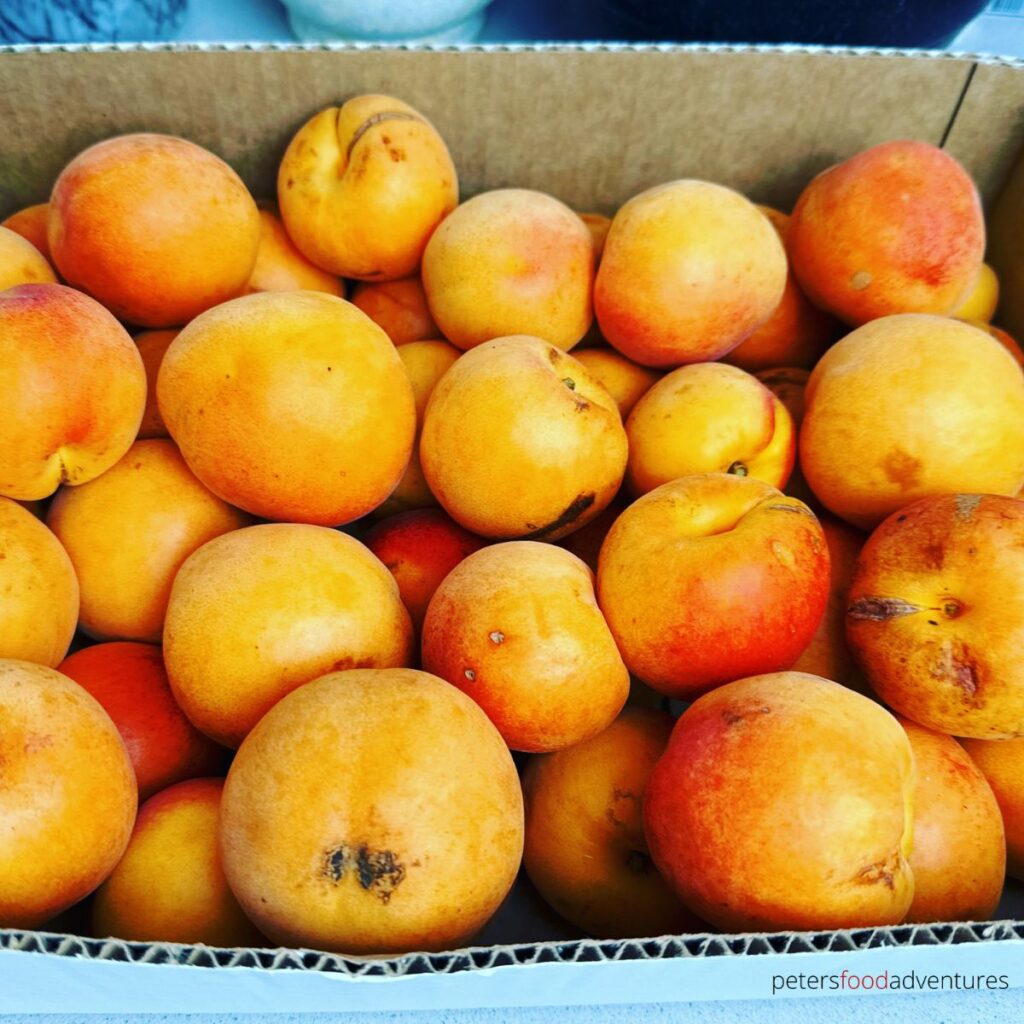 box of apricots