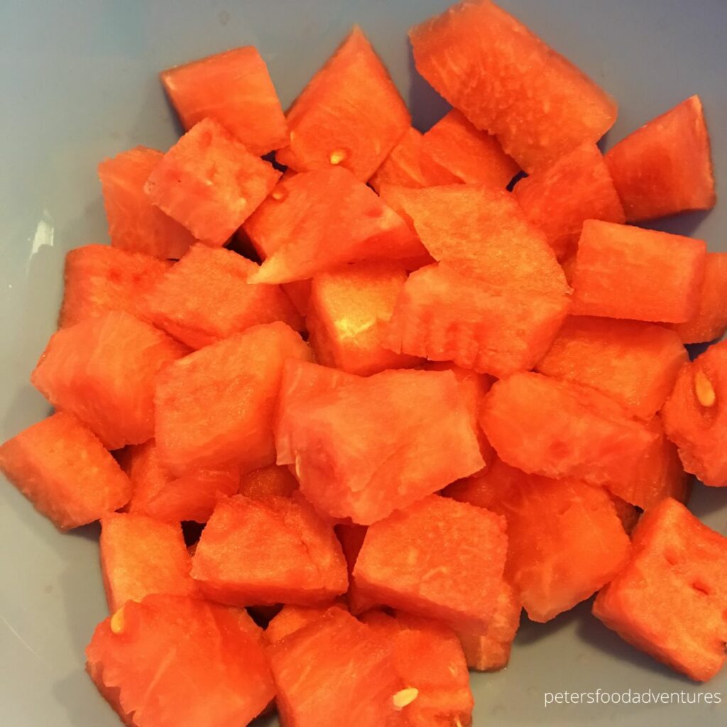 chopped watermelon