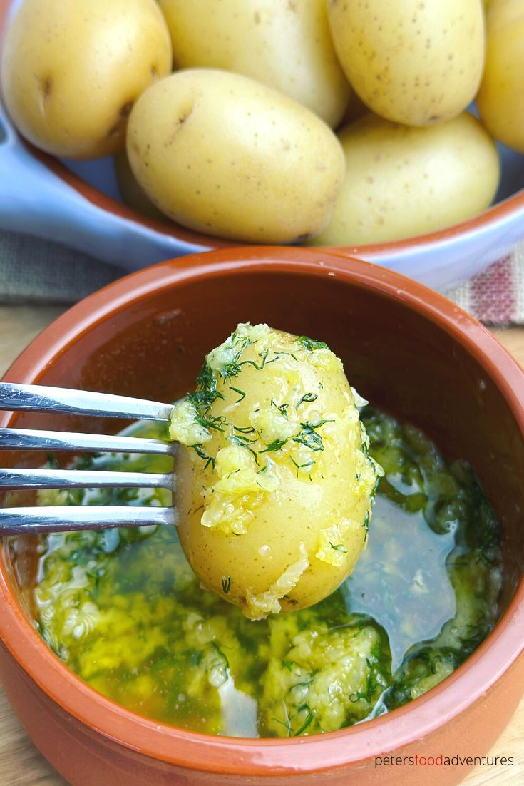 dipping garlic butter potatoes
