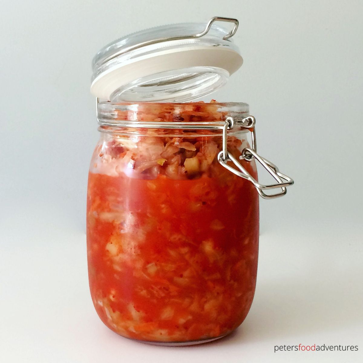spicy sauerkraut jar