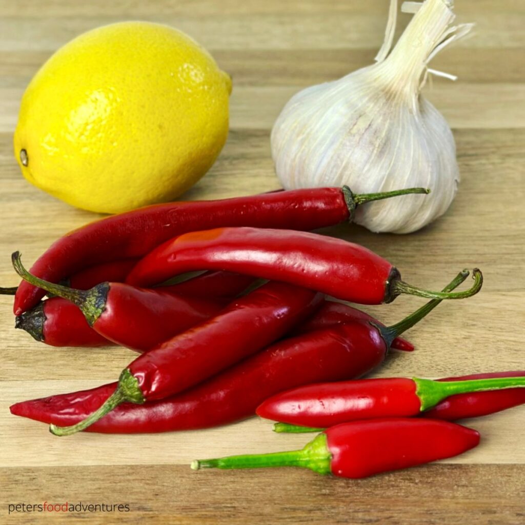 peppers garlic lemon