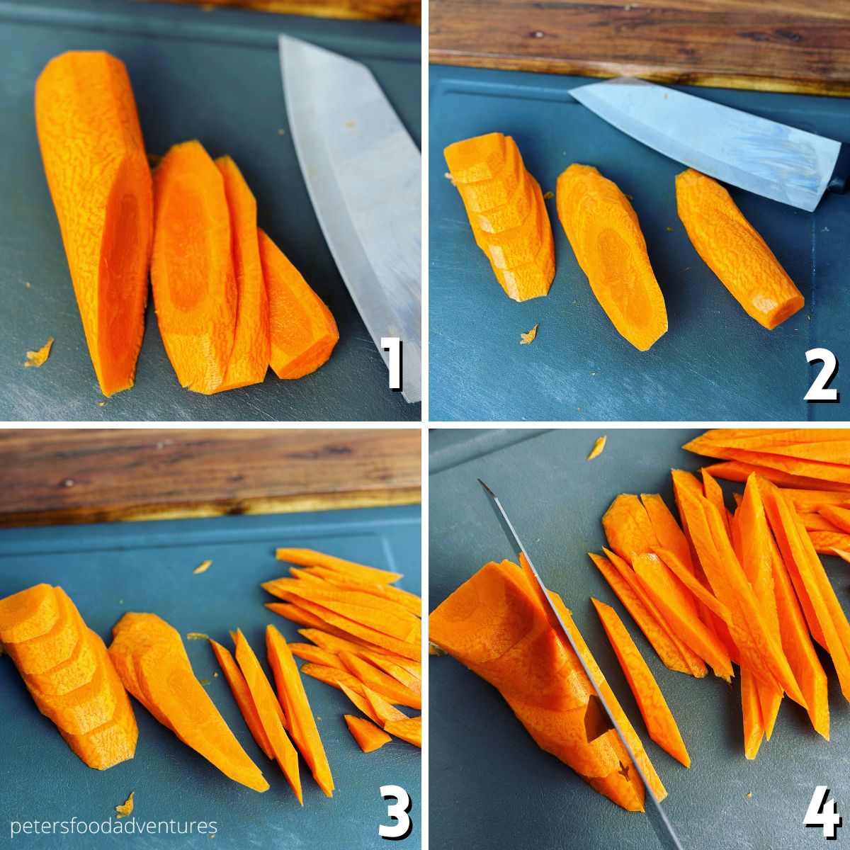 how to cut carrots for plov