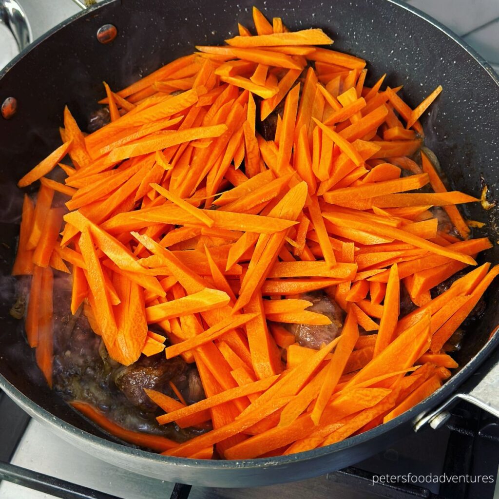 frying carrots