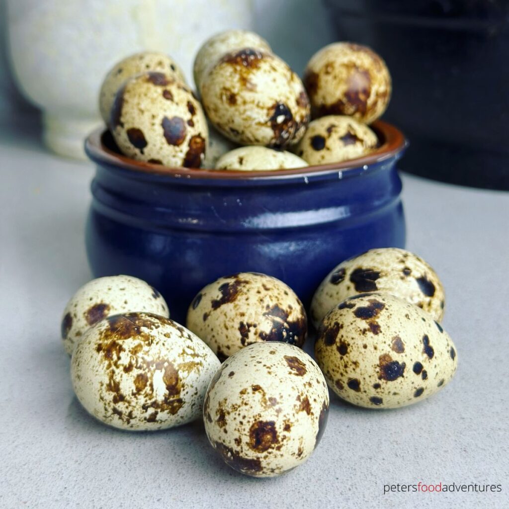 quail eggs in bowl